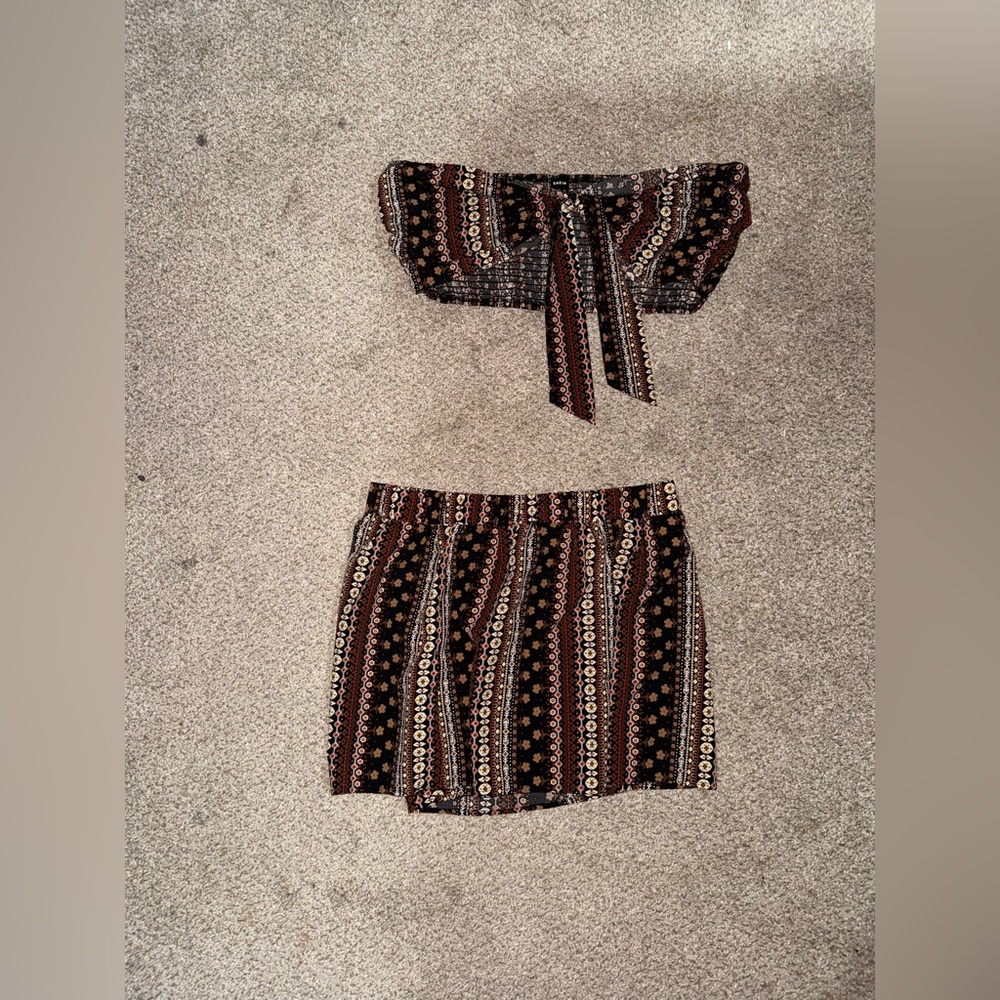 Tube top and shorts set